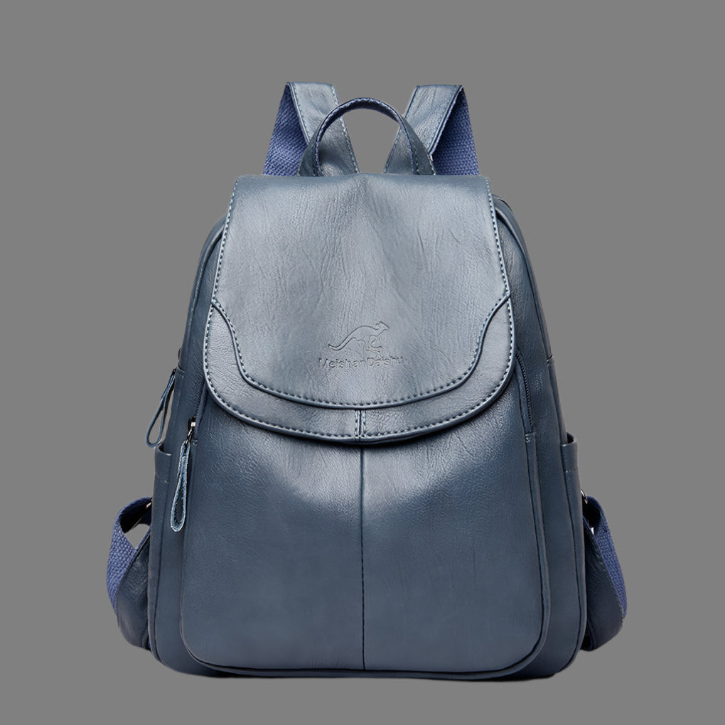 Anti-Theft Leather Backpack – Seralyn