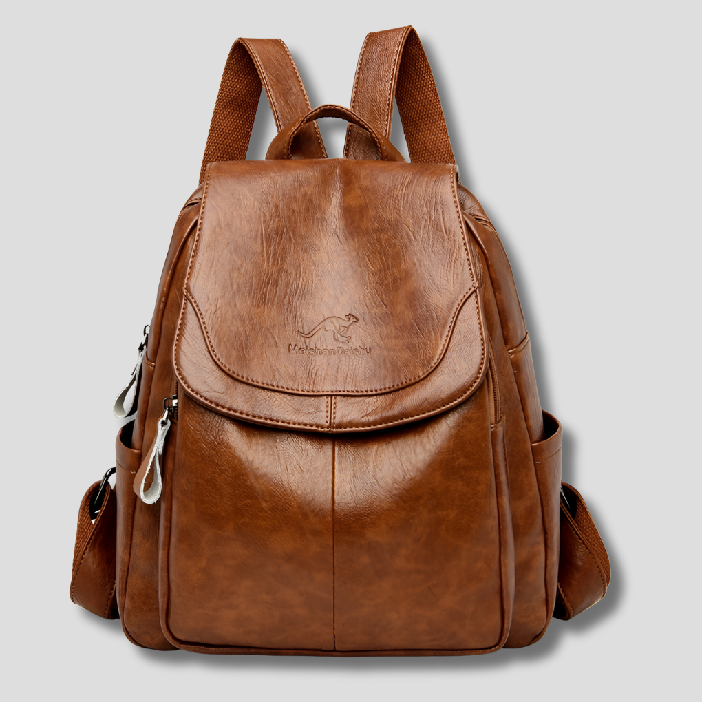 Anti-Theft Leather Backpack – Seralyn