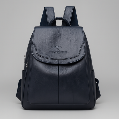 Anti-Theft Leather Backpack – Seralyn