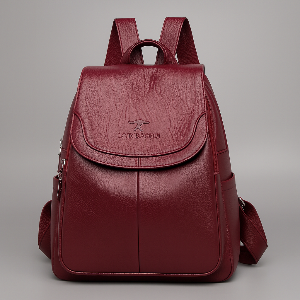 Anti-Theft Leather Backpack – Seralyn