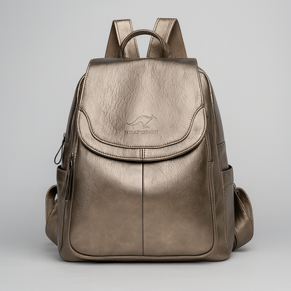 Anti-Theft Leather Backpack – Seralyn