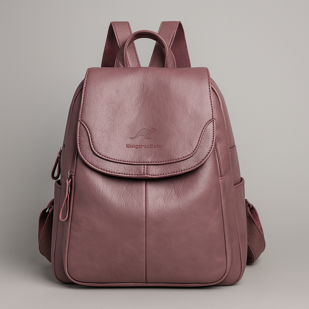 Anti-Theft Leather Backpack – Seralyn