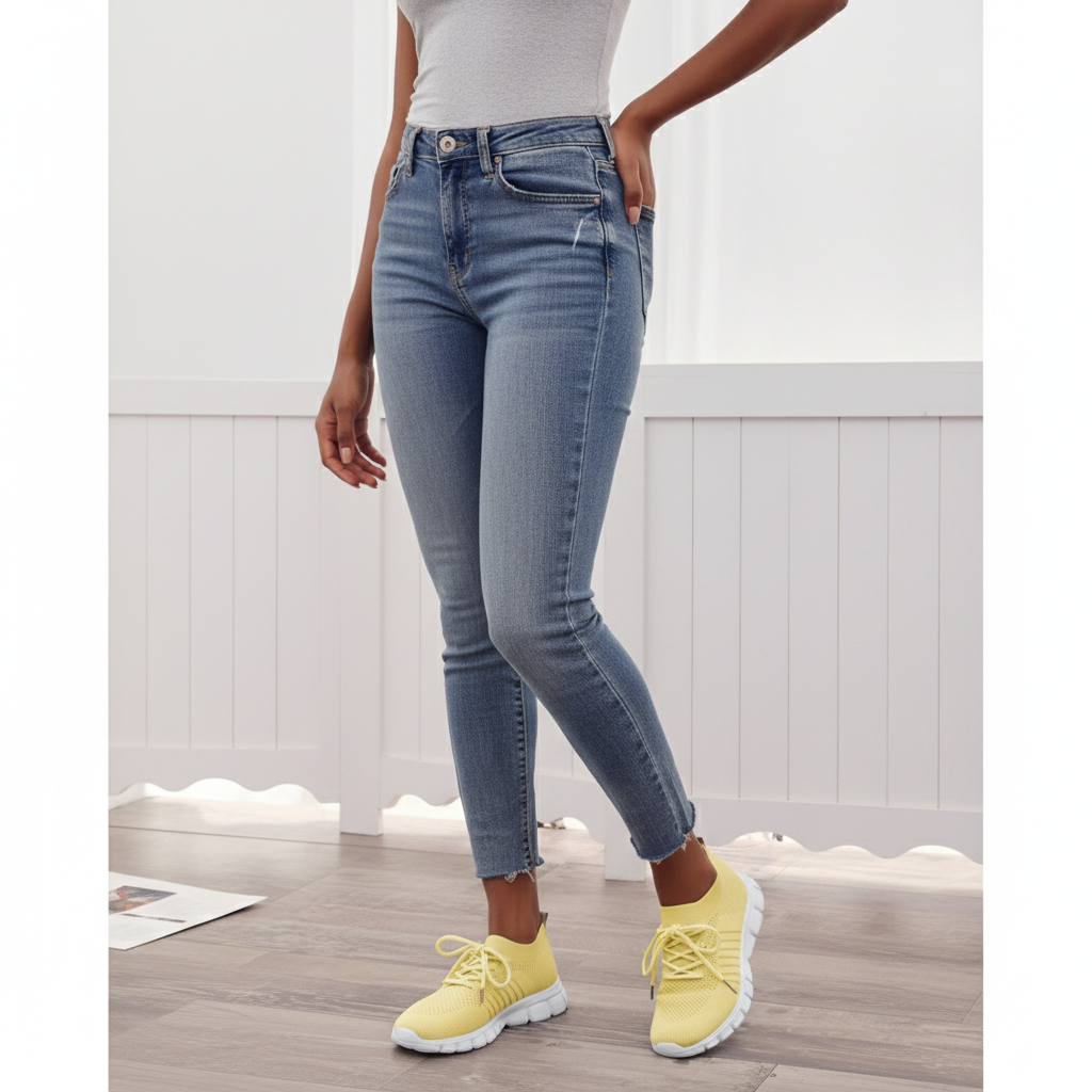 Comfort Support Sneakers – Camira - Yellow / 4 Velano Fashion