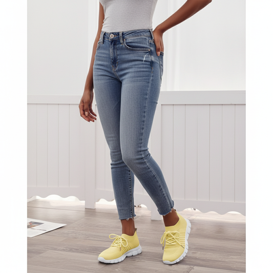 Comfort Support Sneakers – Camira - Yellow / 4 Velano Fashion