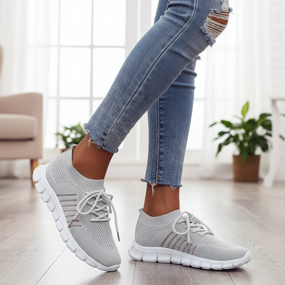 Comfort Support Sneakers – Camira - Gray / 4 Velano Fashion