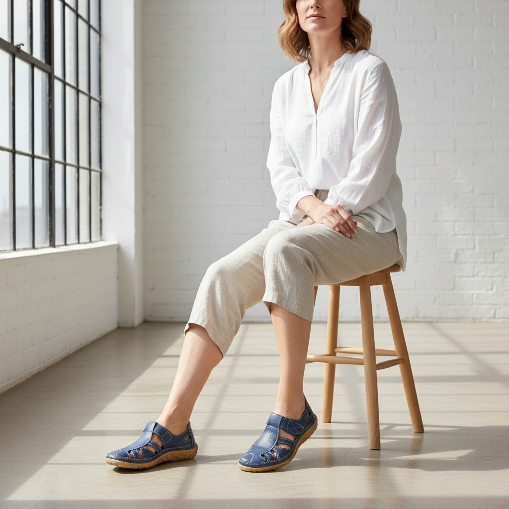 Designed for Balance Sandals – Lirena - Navy Blue / 4 Velano Fashion