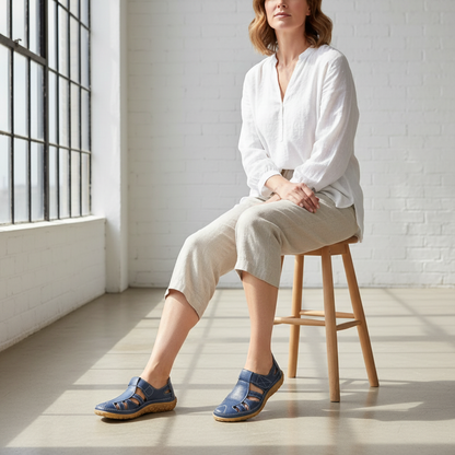 Designed for Balance Sandals – Lirena - Navy Blue / 4 Velano Fashion