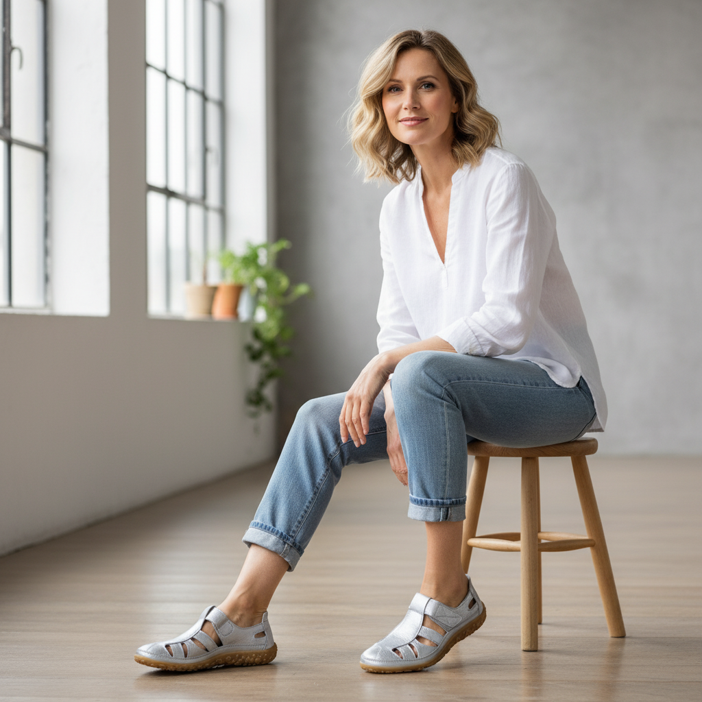 Designed for Balance Sandals – Lirena - Silver / 4 Velano Fashion